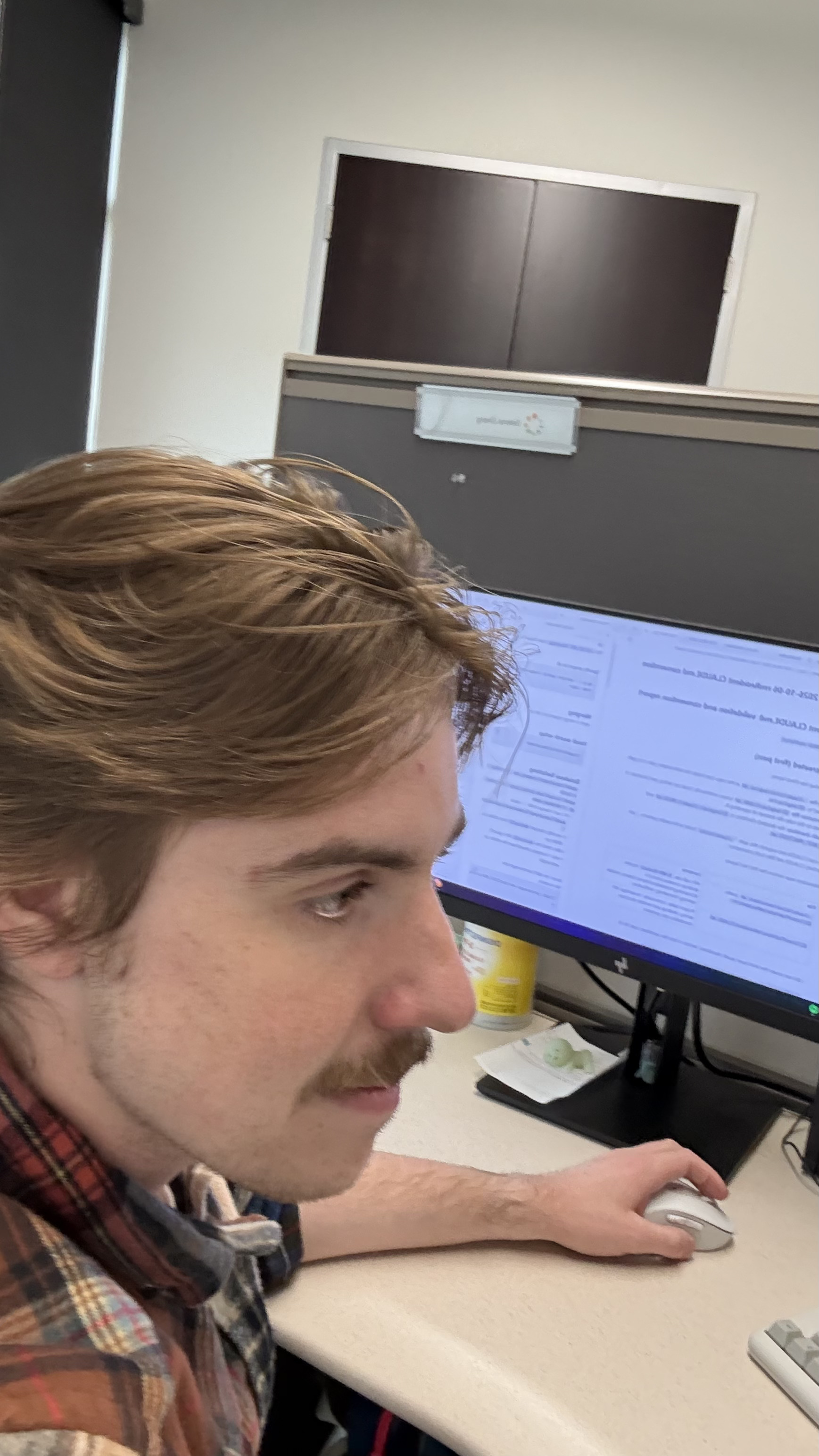 Inspecting a thing.